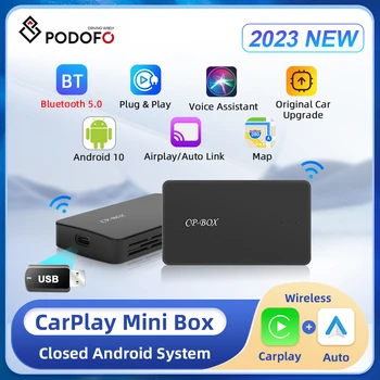 Podofo Mini Ai Box USB Подключи и Играй для Apple Carplay Ai Box Car OEM Проводной CarPlay к Беспроводному CarPlay Android Auto для KIA VW