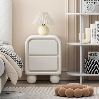 Удобные Милые прикроватные тумбочки с решеткой сбоку, белые Простые минималистичные прикроватные тумбочки, съемные шарниры для мебели для гостиной в стиле Эль-Хогар