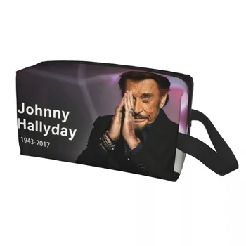 Модный рок-альбом Johnny Hallyday, дорожная сумка для туалетных принадлежностей для женщин, французская певица, Музыкальный Органайзер для косметики, Набор для хранения косметики, Набор для косметики