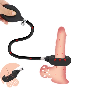 Надувные кольца для пениса, фиксирующие сперму, Мастурбаторы, Аксессуары, Съемное кольцо для члена, подтягивающее эрекцию простаты, секс-игрушка для взрослых для мужчин