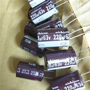 Алюминиевый электролитический конденсатор Nichi 220 мкф63v 220 мкф 13*20 Высокочастотный с низким сопротивлением