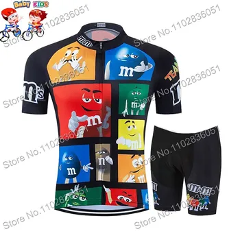 2023 Забавный Мультяшный Детский Комплект велосипедной Майки для мальчиков и девочек, Велосипедная одежда, детские рубашки для шоссейных велосипедов, костюм MTB Ropa Ciclismo Maillot