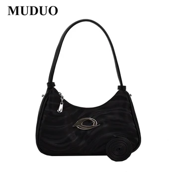 2023 MUDUO Новая ручная сумка через плечо Hobo Underarm Vintge Средневековый Нейлоновый метод Для женщин, Кожаные сумки