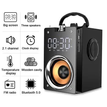 Динамики Bluetooth с высокими басами Портативная колонка, мощный 3D стерео сабвуфер Поддержка музыкального центра AUX TF FM-радио HIFI BoomBox