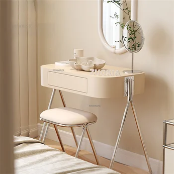Современный минималистичный туалетный столик В спальне маленькой квартиры, комод, Роскошный прикроватный столик для макияжа, туалетный столик с табуреткой для макияжа B