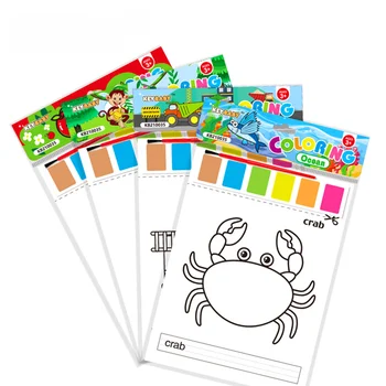 8 Листов Портативной детской книги для рисования акварелью, Краски водой, Детская гуашь, Граффити, раскраски, игрушки для рисования, подарки