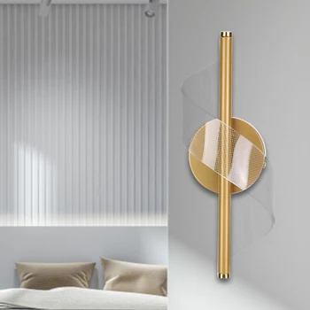 Скандинавский спиральный светодиодный настенный светильник, акриловый ночник для спальни, трехцветное освещение, фоновый свет для гостиной, домашний декор для гостиной