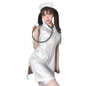 Сексуальное женское белье для косплея большого размера, униформа медсестры, комплект искушения, секс-костюм белого Ангела для взрослых для ролевых игр