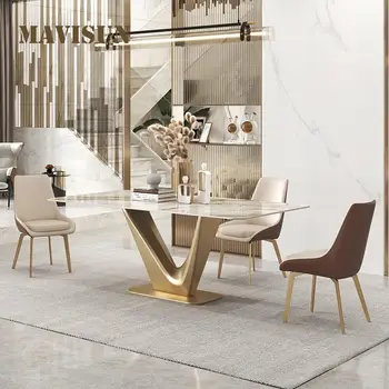 Яркий обеденный стол из шифера, милый Роскошный Современный минималистичный Дизайнер высокого класса, креативная бытовая мебель Cadeira для гостиной