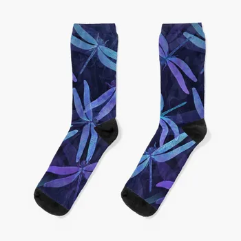 Носки со стрекозами, дизайнерские носки, женские мужские носки, классные носки