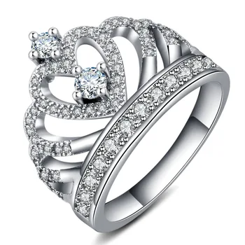 Модное кольцо с Хрустальной Короной, Элегантное Женское кольцо с Темпераментом, Нежное Романтическое Обручальное Кольцо