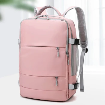 Женский туристический рюкзак Большой емкости, водонепроницаемый Оксфордский рюкзак для отдыха на открытом воздухе, школьные сумки для ноутбука с USB-зарядкой