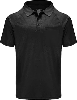 Мужские рубашки Поло С коротким рукавом, Впитывающие Влагу, Гольф-Поло Dry Fit, Спортивная Повседневная футболка С воротником, M-7XL