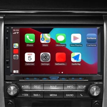 7-дюймовое автомобильное радио, совместимое с Bluetooth, портативная автомобильная стереосистема Apple Carplay Android Auto, камера заднего вида с сенсорным экраном Mirrorlink HD