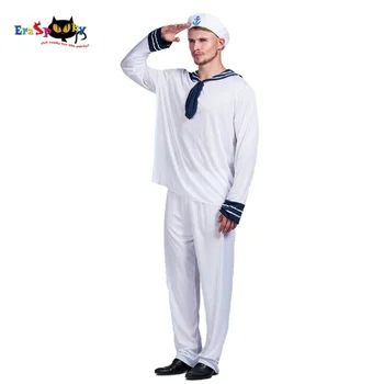 Карнавал Мужчины Матрос экипаж Капитан-моряк Средневековый праздничный костюм Мужчина Взрослый Мужской костюм Костюмы на Хэллоуин Американский стиль