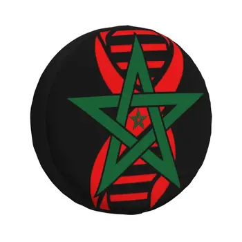Марокканский флаг - Это в моей ДНК, Марокко, Чехол для запасного колеса для внедорожника Jeep Mitsubishi Pajero, Защита колес автомобиля с прицепом, Аксессуары