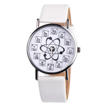 Модные маркеры химических элементов 2023, часы с молекулярным рисунком, женские, студенческие, женские, повседневные, с кожаным ремнем, кварцевые наручные часы