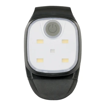 GTBL Светодиодный фонарик-клипса 4 режима освещения USB Перезаряжаемая клипсовая лампа Предупреждение о безопасности Ходовой фонарь для ночных прогулок