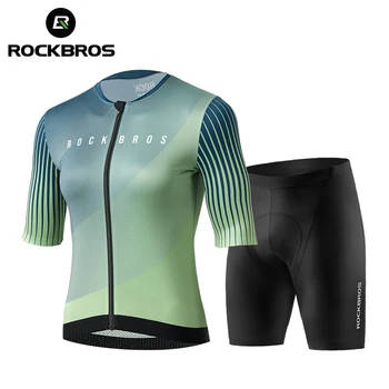 Официальная велосипедная майка Rockbros с коротким рукавом для MTB велосипеда, Дышащий, впитывающий пот комплект быстросохнущей одежды