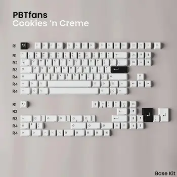 [Основа] PBTfans COOKIES 'N CREME Материал ABS Вишневый Профиль Двойные Точечные Колпачки Для механической клавиатуры в стиле MX