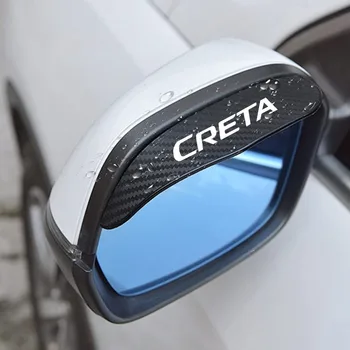 для 2011-2024 Hyundai Solaris CRETA автомобильные аксессуары 2шт зеркало заднего вида из углеродного волокна Rain