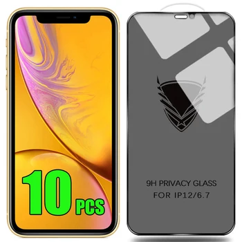 10шт Защитная Пленка Из Закаленного Стекла OG Privacy С Защитой От Шпионских Бликов Для iPhone 14 Pro Max 13 Mini 12 11 XS XR X 8 7 6 Plus SE