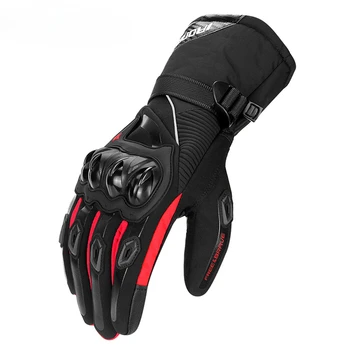 Мотоциклетные перчатки, нескользящие перчатки для езды на электровелосипеде, водонепроницаемые теплые мотоциклетные зимние перчатки