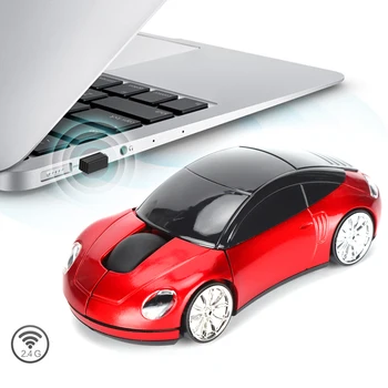 Мышь для ноутбука, портативная беспроводная мышь Smart CarShaped 2,4G с USB-приемником для офисного ноутбука, планшета