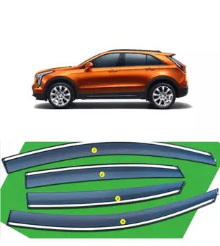 Для Cadillac XT4 2018-2021 Стайлинг Автомобиля Хромированное Окно Автомобиля Солнцезащитный Козырек Защита От Дождя Защита От Солнца/Дождевик Наружное Украшение YJF