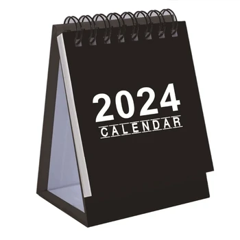 Мини-настольный календарь на 2024 год для домашнего офиса, украшение для ежедневника
