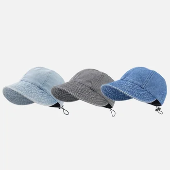 Весенне-летняя солнцезащитная шляпа с широкими полями, Регулируемые на шнурке кепки для мужчин И женщин, Складные Пляжные шляпы, Быстросохнущие козырьки, Кепка рыбака