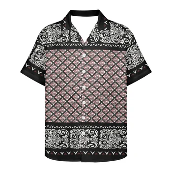 Полинезийское племя, новый дизайн одежды, Полинезия, Лето, Свободные модные мужские рубашки с короткими рукавами, новый дизайн мужских рубашек с V-образным вырезом
