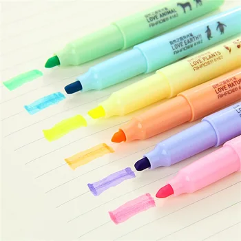 канцелярские принадлежности 6 разных цветов, свежая и креативная ручка-маркер, цветная акварель, блокнот, маркер-карандаш