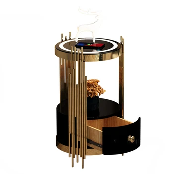 Скандинавские светодиодные тумбочка минималистский современный прикроватный столик тумбочка беспроводной зарядки мебель для спальни роскошные прикроватные тумбочки