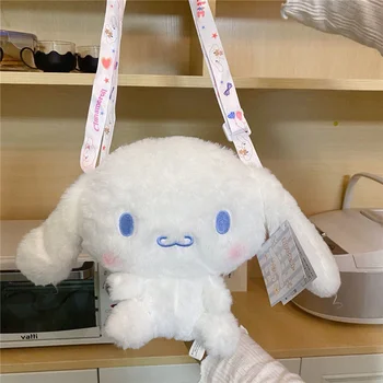 Плюшевая сумка-игрушка серии Sanrio Cinnamoroll, мягкая набитая сумочка Peluches, сумка через плечо, сумка для бумажных полотенец, кукольный подарок для девочки.