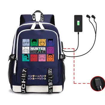 Сумки-рюкзаки для подростков, мальчиков и девочек, студенческие школьные сумки для ноутбуков Hunter X Hunter Для путешествий, мультяшные рюкзаки в подарок