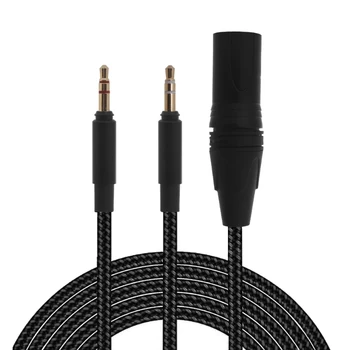 Удлинительный кабель с 4-контактным балансом и двойным удлинителем 3,5 мм для Hifiman