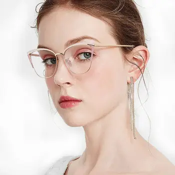 Блокирующие синий свет Женские дизайнерские очки Оптические очки Компьютерные очки для защиты глаз Модные очки