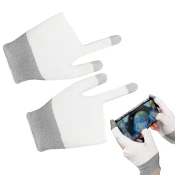 1 Пара игровых бесшовных перчаток с рукавами на палец для мобильных игр, Дышащая Эргономичная эластичная застежка, Ультратонкая, точная и чувствительная.