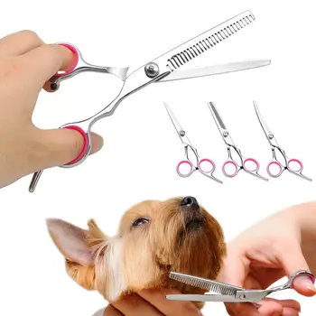 Безопасные Изогнутые принадлежности для собак из нержавеющей стали, ножницы для стрижки собак, Инструмент для груминга, Парикмахерские Ножницы