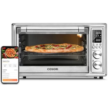 Тостер Cosori Air Fryer CS130-AO, Большая Конвекционная печь Smart 32QT Со Столешницей из нержавеющей Стали для пиццы, Жарки на гриле