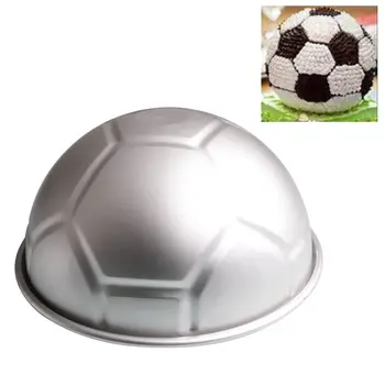 1 ШТ 3D форма для футбольного торта в форме полукруглого шара с 8-дюймовым утолщением из алюминиевого сплава Форма для выпечки на День рождения