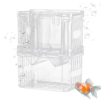Коробка для разведения аквариумных рыбок Коробка для разведения аквариумных рыбок Сепаратор для мальков для аквариума Коробка для разведения аквариумных рыбок для рыбы-клоуна Креветок