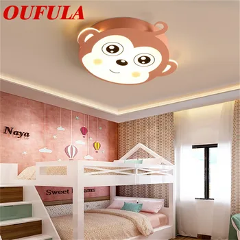 Детская потолочная лампа ULANI, обезьяна, современная мода, подходящая для детской комнаты, спальни, детского сада