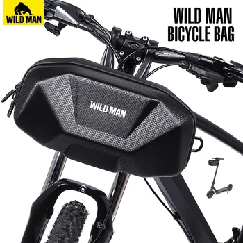 WILD MAN Непромокаемая сумка на руль велосипеда 3,5 л / 118,35 унции EVA Hard Shell Электрический Скутер Велосипедная Передняя сумка Аксессуары для велосипедов