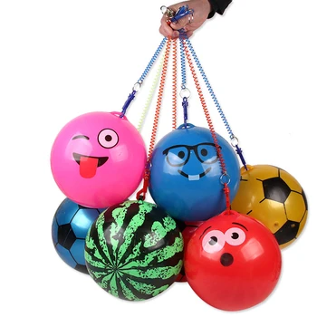 Новый детский надувной игрушечный мяч с цепочкой, футбольный мяч, Арбузный мяч, Надувной мяч для взаимодействия родителей и ребенка на открытом воздухе в помещении