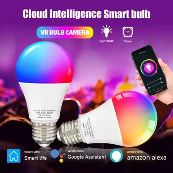 TUYA Smart WiFi E27/B22 RGBCW Светодиодные Лампочки Alexa Лампа Google Home Яндекс Алиса Волшебные Лампочки с Регулируемой Яркостью Голосовое Управление