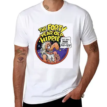 Новая футболка в стиле хиппи сорока лет, футболки для мужчин, мальчиков, рубашка с животным принтом, одежда kawaii, топы больших размеров, футболки оверсайз для мужчин