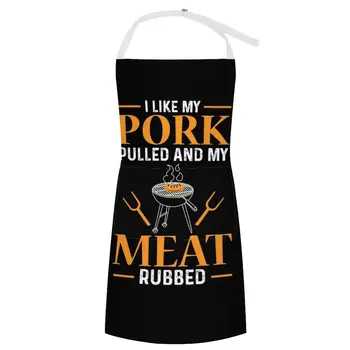 Я люблю тушеную свинину и натертый мясом фартук для барбекю, Кухонный фартук, Кухонный фартук для мужчины
