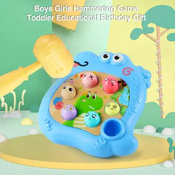 Стучащая игра в форме кролика, милая игрушка-кролик, веселый развивающий игровой набор для малышей, стучащих молотком, с мультяшной тематикой, связывающей родителей и детей